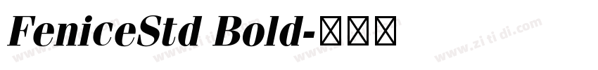 FeniceStd Bold字体转换